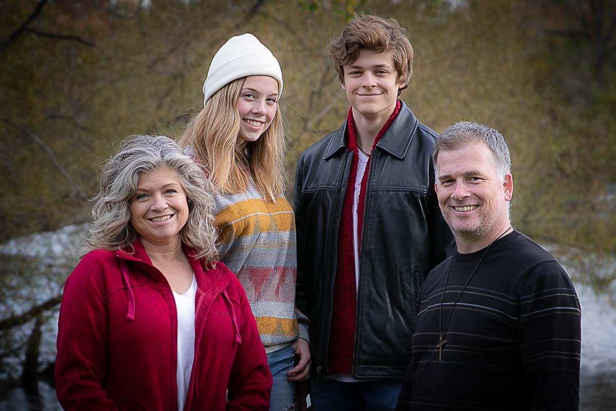 Family standing together