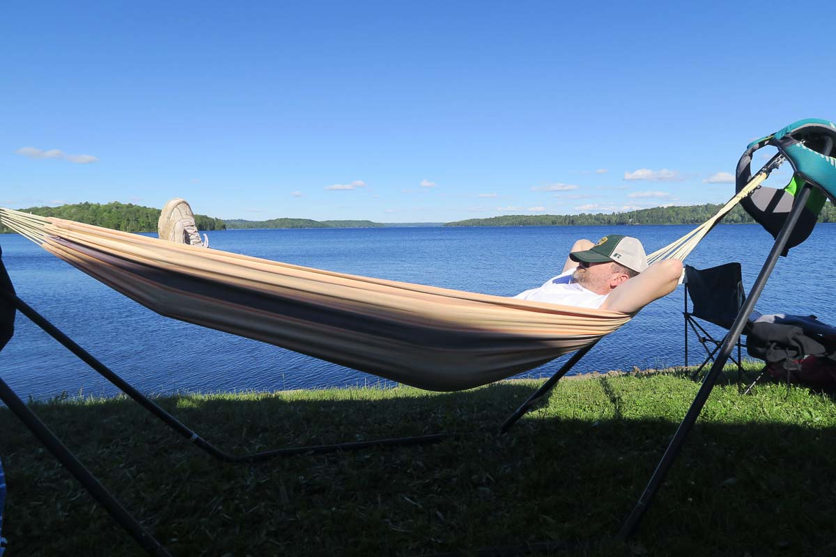 Man in hammock